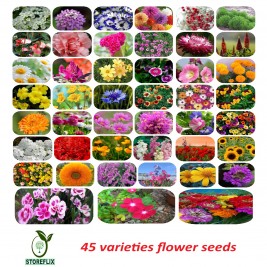 STOREFLIX All season mix 45 variety  flower seeds combo pack with free  growing soil
